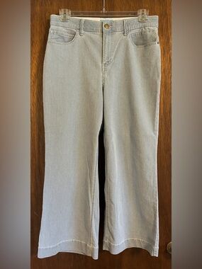 Draper James striped wide leg jeans